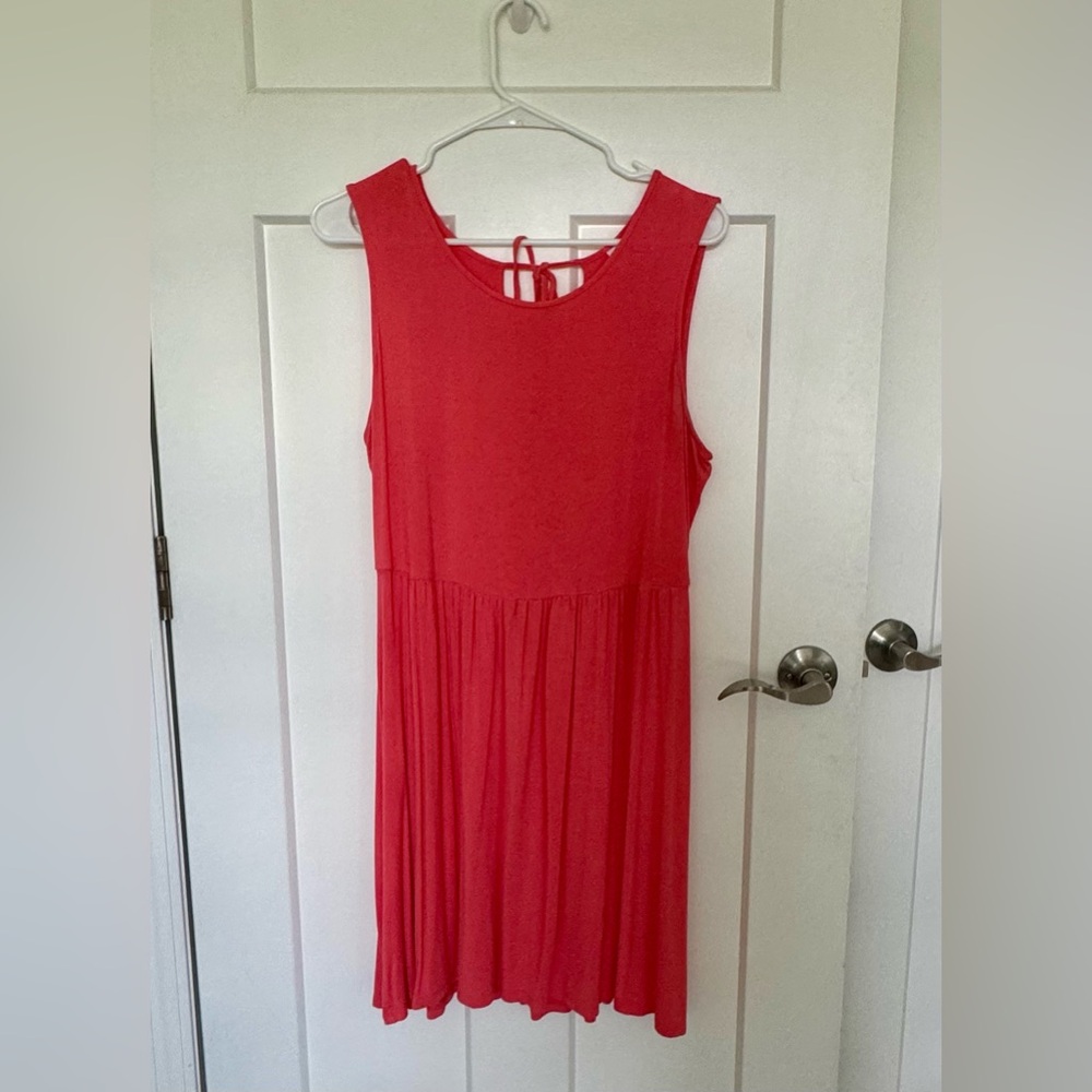 Pink Sleeveless Swing Dress